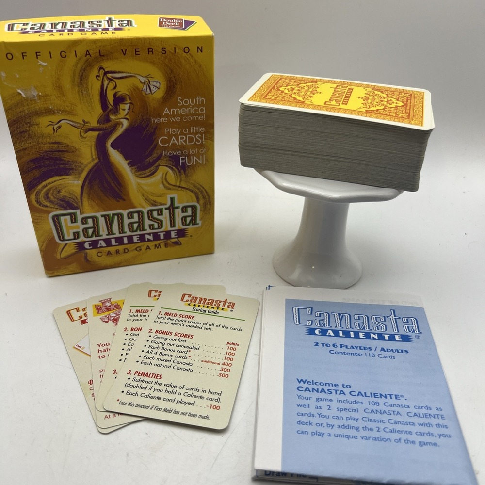 Canasta Caliente Official Version Card Game (2001) Parker Brothers COMPLETE